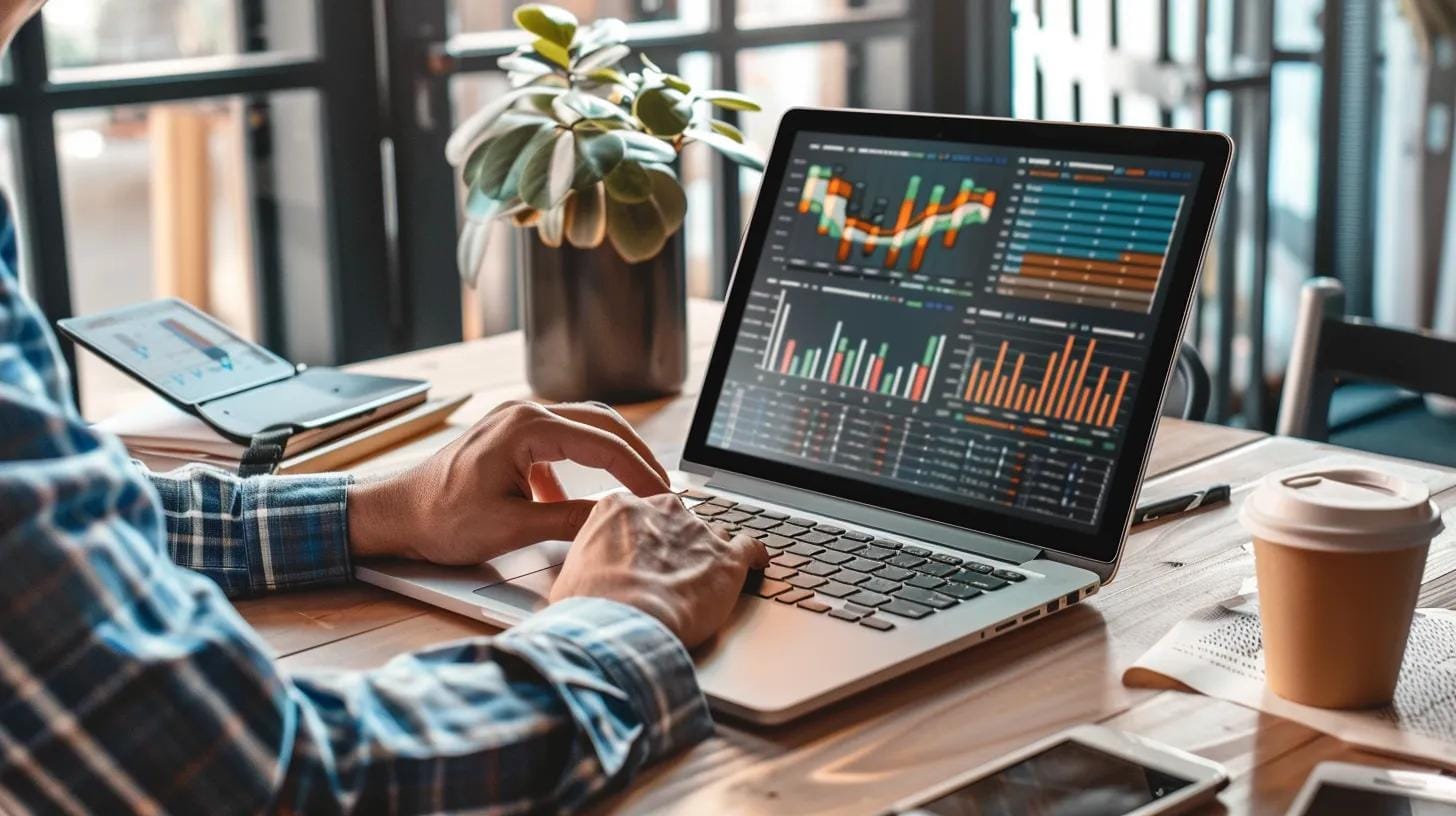 Business professional conducting risk assessment and impact analysis